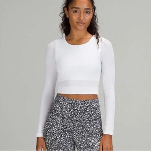 Lululemon Ebb to Street Long Sleeve ribbed Crop Top